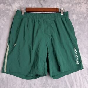 Rhone X Peleton Mens S Athletic Shorts Gym Workout Navy Green Pockets